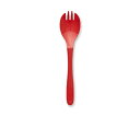 ホウケン産業 プラスチックフォークスプーン 16cm 単袋 レッド 100本入 1パック(100本入) 004514172