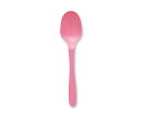 ホウケン産業 プラスチックスプーン 16cm 単袋 ピンク 100本入 1パック(100本入) 004514166