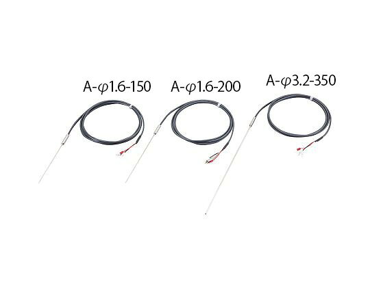 ●精度：A級±（0.15+0.002?t?）●シース保護管径×長さ（mm）：Φ3.2×150●エレメント：白金測温抵抗体Pt100Ω　3線式●シース部材質：SUS316●リード線：ビニール被覆　末端M4Y端子処理●リード線長さ：2m●使用温度範囲：-196〜450℃（感温部のみ）●スリーブ部耐熱温度：80℃