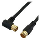 ホーリック 極細アンテナケーブル 3m ブラック L字差込式/差込式コネクタ 1本 HAT30-108LPBK