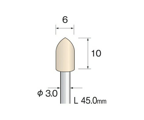 ミニター フェルトバフ　ハード　6Φ×10mm　（10個） 1パック(10個入) GA2181