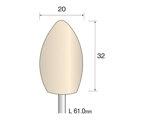 ミニター フェルトバフ　ソフト　20Φ×32mm　（10個） 1パック(10個入) GA2254