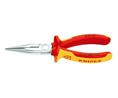 KNIPEX 絶縁ラジオペンチ　1000V（パッケージ入） 1本 2506-160