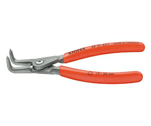 KNIPEX 軸用精密スナップリングプライヤー 曲(パッケージ入) 1本 4921-A01