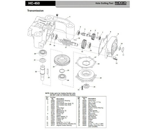 RIDGID シャフト　F／HC−450 1個 59142