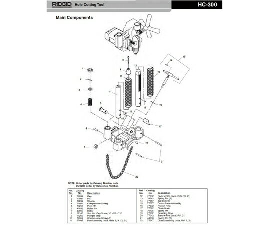 RIDGID ボールデテント F／HC300 1個 77067