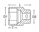 SIGNET ソケット(6角棒) 1/2DR 13/16” 1個 13108(4)