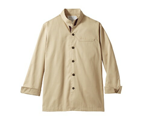 住商モンブラン コックジャケット兼用 長袖 ベージュ茶 1枚 6-983 LL