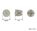 ハイロジック プッシュボタン グレー サッシ名:アトモス/デュオ径8mm 1個 T9(4)