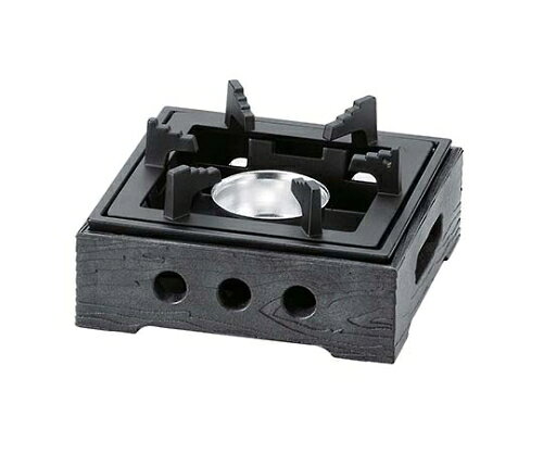 ●こんろ枠が洗えて衛生的●こんろ枠は、樹脂製のため耐久性があります。食器洗浄機にも使用できるため、衛生的にも優れています。●外寸：159×159×H73mm●材質：こんろ：アルミ合金、枠：ポリプロピレン