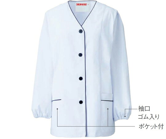 ●袖口ゴム入り●ポケット付●素材：ブロード、ポリエステル65％・綿35％