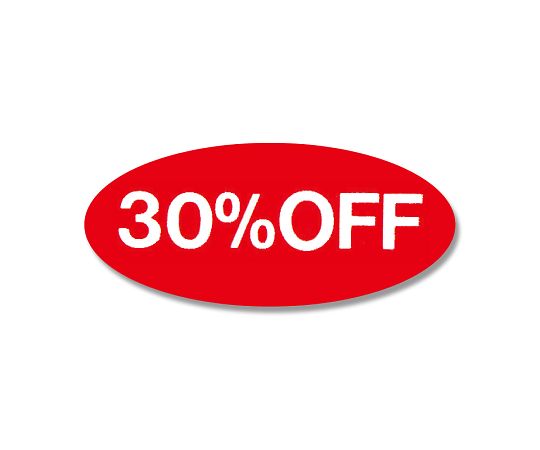 シモジマ HEIKO タックラベル(シール) No.109 「30%OFF」 16x36mm 300片 1パック(12片×25シート入) 007062612