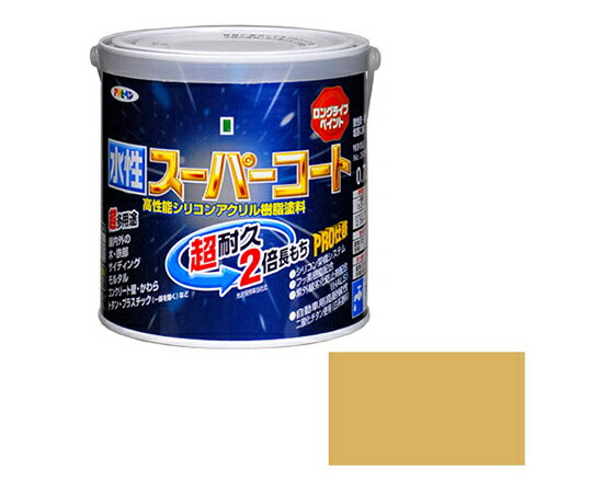 アサヒペン 水性スーパーコート 0.7L (ベージュ) 1個