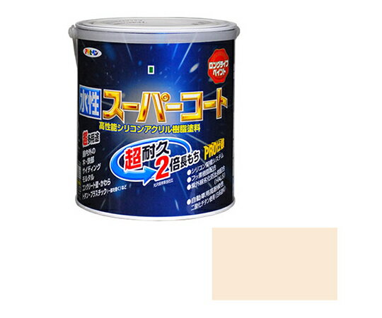 アサヒペン 水性スーパーコート 1.6L (ミルキーホワイト) 1個