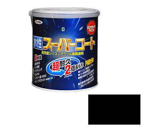 アサヒペン 水性スーパーコート 1.6L (新茶) 1個