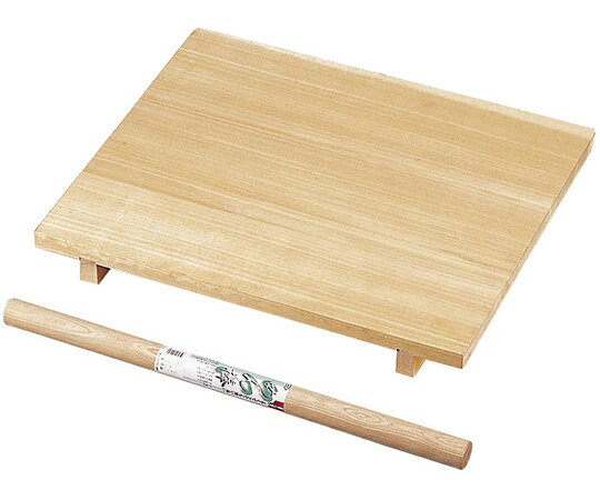 ナガノ産業 木製麺台（麺棒付）スプルス材　大 1個