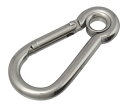 ハイロジック ステンレス リング付きスプリングフック 6mm 1個 11185