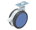 ハイロジック フレスコキャスター 75mm プレート・ストップ付 ブルー 1個 26335(4)