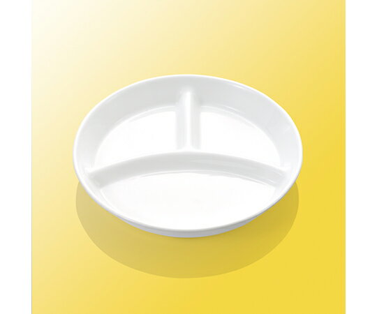 国際化工 三つ仕切皿 ホワイトピア 1個 JT 22-WP