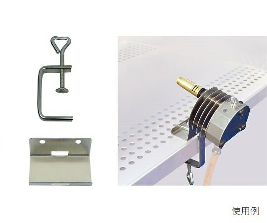 ●横向きに固定し使用できるタイプです。●フレーム110用です。●適合機種：フレーム110●材質：ステンレス製●コード番号：2050115