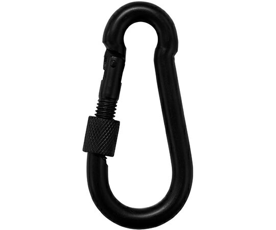 和気産業 ロック付スプリングフック つや消し黒 8×80mm 1個 15-432