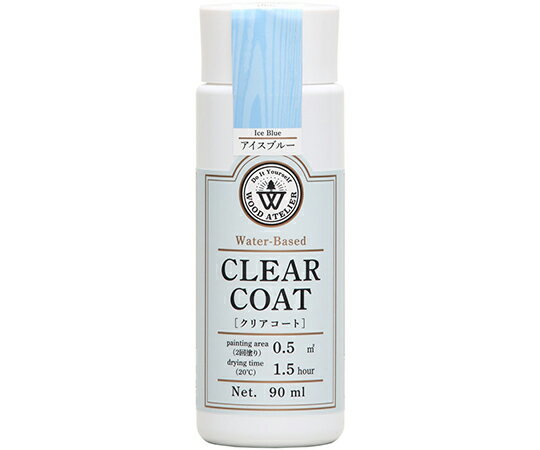 和信ペイント Wood Atelier クリアコート CC-05 アイスブルー 90mL 1個 #800705