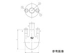 旭製作所 三ツ口フラスコ　側管垂直タイプ　1,000mL　24/40・15/35 1個 3118-1-4L2L