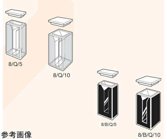 Starna Scientific 小型セミマイクロ石英セル（側面二面黒壁）　光路長：10mm　0.800mL 1個 8/B/Q/10