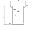 旭製作所 平底反応容器(弁座無) 3000mL 1個 3953-3000
