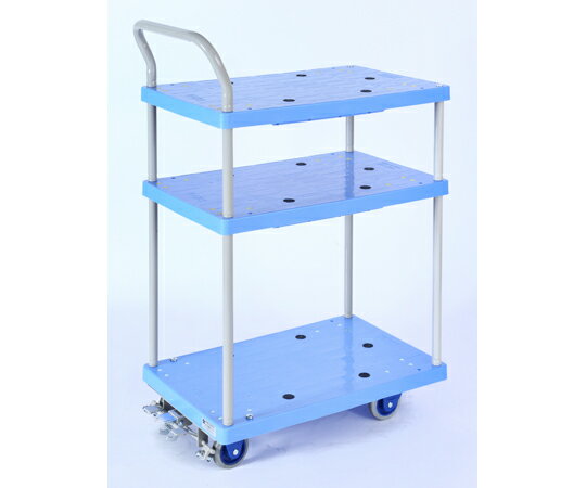 金沢車輌 小型静音樹脂台車（3段マルチ式）　フットブレーキ付 1台 NP-135GS+FB(4.0)