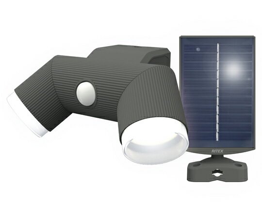 ムサシ ソーラー式シリンダーセンサーライト　2灯タイプ 1台 S-CY60