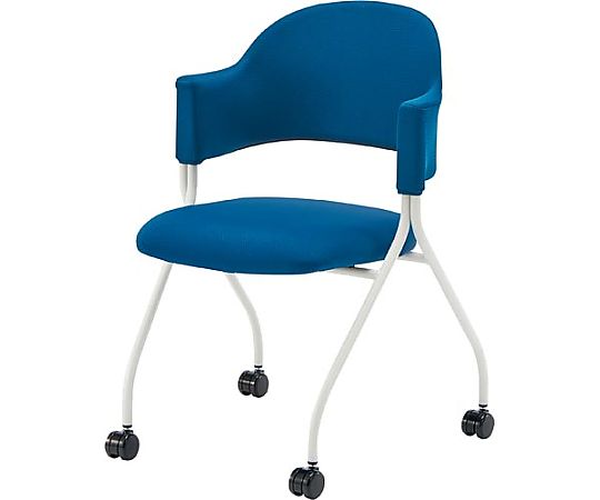 CLOVE フランチェアクロスタイプ白脚背座プルシアン青2脚 1箱(2脚入) TTK25-GRT6