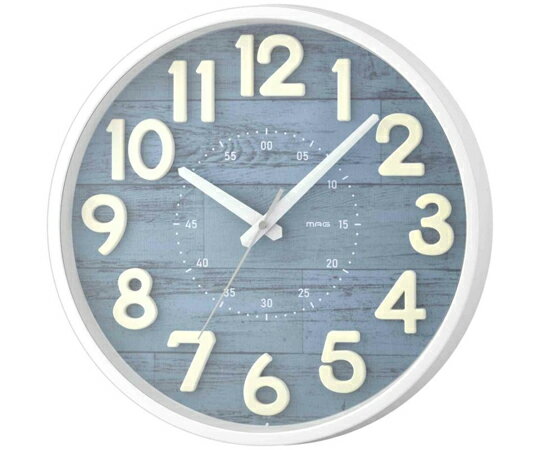 ノア精密 掛時計　クレープ　ブルー 1個 W-760 BU-Z