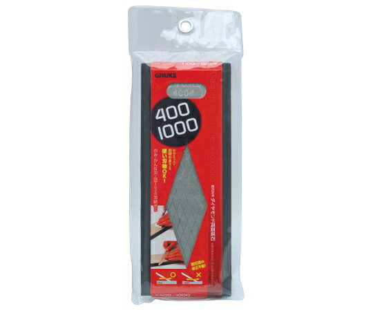 高儀 GIS　両面ダイヤモンド砥石　#400×1000　砥石台付 1個 1077400