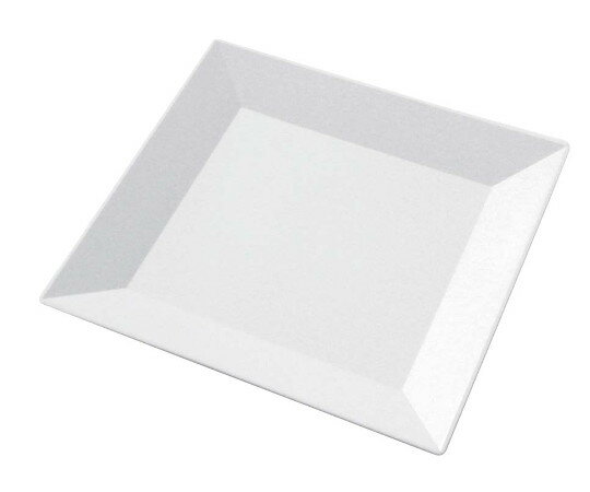 ニシキ（食品容器） プラ容器　角皿　大（10枚入）白磁 1セット(10枚入) 8386400