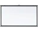 ●シンプルな壁掛け仕様のプロジェクタースクリーン。●オプションの三脚にも対応。●シンプルな壁掛け仕様のプロジェクタースクリーンです。●使用しないときはスクリーンを巻いて収納可能です。●オプションの三脚を使って、簡易三脚式として使用可能です。様々な用途で使用できます。●1）プロジェクタースクリーン単体で壁掛け式として。●2）オプションの三脚と組み合わせて、三脚式として。●3）通常は壁掛け式として、他の場所では三脚式として。●4）持ち運び用として。●※通常の三脚式と比べて軽量で、プロジェクタースクリーンと三脚が分離することでさらに取り回しが楽です。●外寸サイズ：W1876×D28×H1146mm●スクリーン表示サイズ：1778×991mm●アスペクト比：16：9●対角線サイズ：80型相当●材質：マット系●吊り下げ金具：大×1個（中央）、小×2個（左右）●※吊り下げ金具（大）を使用して三脚に吊り下げます。●※吊り下げ金具（小）はフックなどに掛けるときにご使用ください。