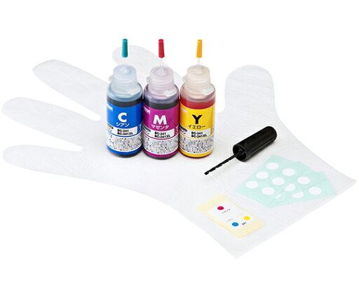 サンワサプライ 詰め替えインク BC-341用 1セット INK-C341S30S サンワサプライ 詰め替えインク BC-341用 1セット INK-C341S30S