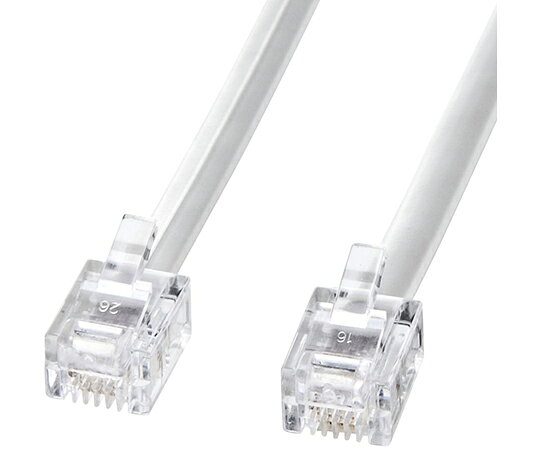 サンワサプライ モジュラーケーブル　白 1本 TEL-N1-3N2