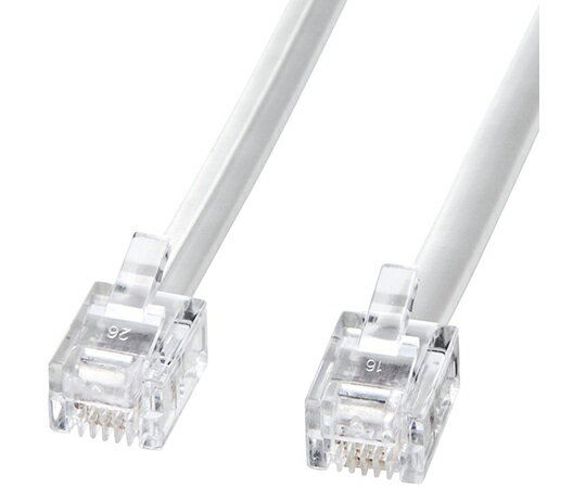 サンワサプライ モジュラーケーブル　白 1本 TEL-N1-7N2