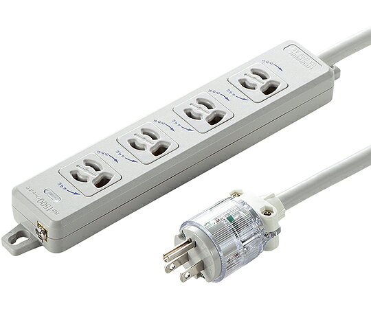 サンワサプライ 医用接地プラグ付き電源タップ 1個 TAP-HPM4-1W