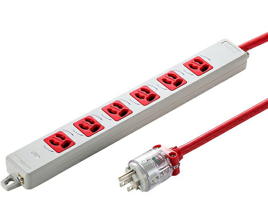 サンワサプライ 医用接地プラグ付き電源タップ 1個 TAP-HPM6-3R