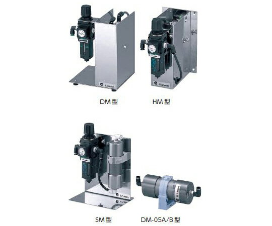 ●メンブレンエアードライヤーは、湿った圧縮空気を中空のメンブレンファイバーの中を通過させるだけで、圧縮空気の水分をメンブレンファイバーの壁を通過させて外気へ放出させ、乾燥空気を供給します。●調圧器とチャコールフィルターが付いています。●処理空気量：DM型 5〜10NL／min、SM／HM型 1〜5NL／min●到達露点：DM型 −22?C、SM／HM型 −30?C（入口0.49MPaでの大気圧露点）●使用空気圧：0.29MPa〜0.68MPa●耐圧：0.97MPa●使用周囲温度：1〜40?C