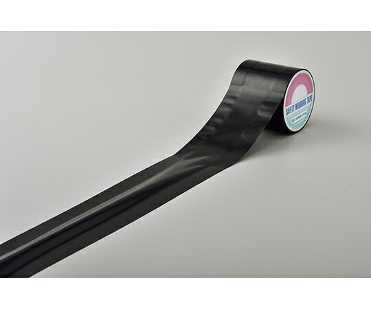 日本緑十字社 仮設コード固定用テープ 黒 KKT-102BK 100mm幅×20m 手切り可能タイプ ポリエチレン製 1巻 190018