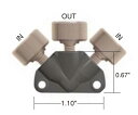 IDEX High Pressure Mixing Tee SS Frit 10μm 1個 U-466S