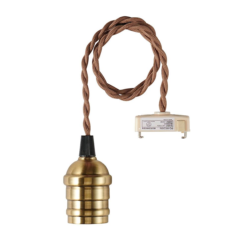 ELPA ペンダントソケット　真鍮調 1個 PD-VE26G
