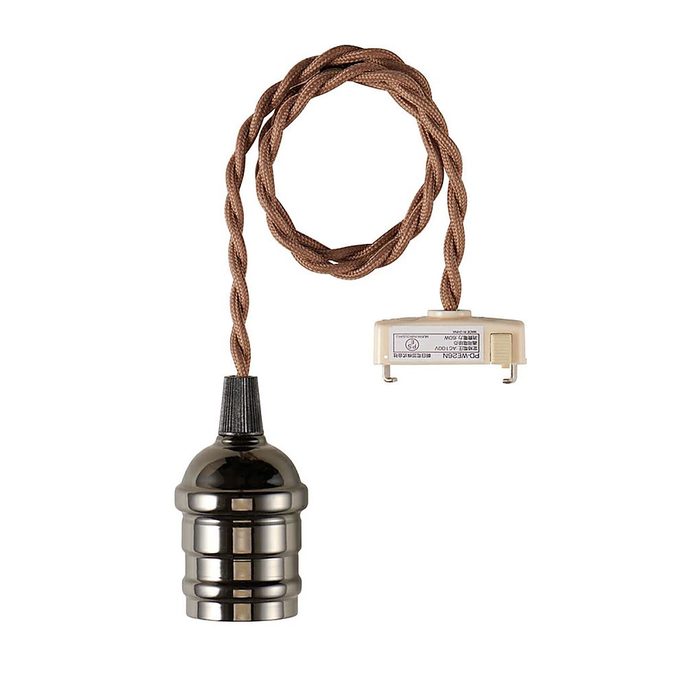 ELPA ペンダントソケット　黒 1個 PD-VE26B