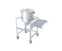 日東金属工業 ステンレスホッパー型汎用容器 150L 架台付(作業台付) 1個 HT-ST-ASCB-565