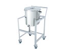日東金属工業 ステンレス片テーパー型汎用容器 80L 架台付(取っ手・蓋置付) 1個 KTT-ST-ASCC-47