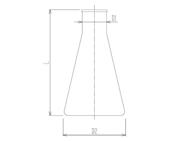 旭製作所 石英三角フラスコ　リム付　3000mL 1個 1120-3000