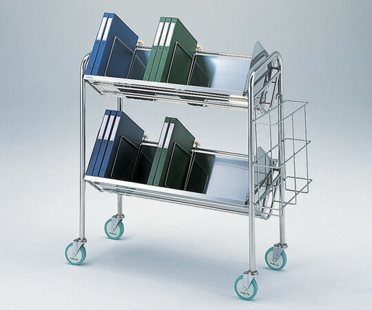 【無料健康相談 対象製品】【ナビス】カルテ運搬車　60型（カゴ付き）